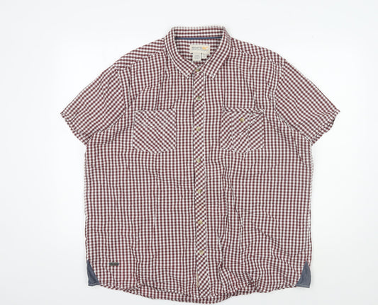Regatta Mens Red Check Button-Up Shirt 2XL Casual
