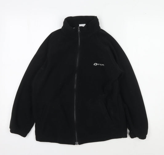 Sprayway Girls Black Fleece Jacket, Size 10 Years, Full Zip