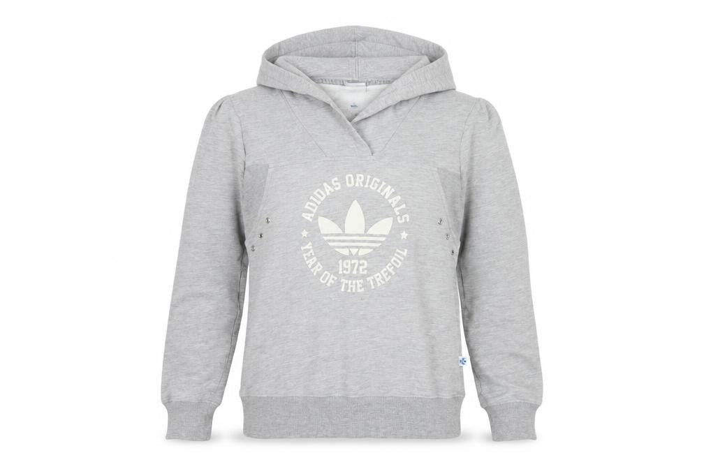 Adidas Women's Grey Pullover Hoodie Size 4
