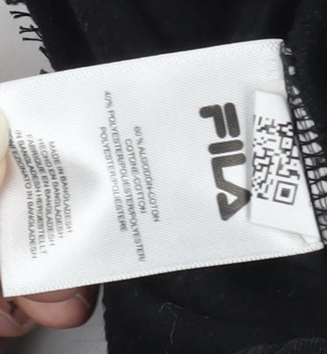 Brand and care label for Fila Women's Black Jogger Trousers -, size S