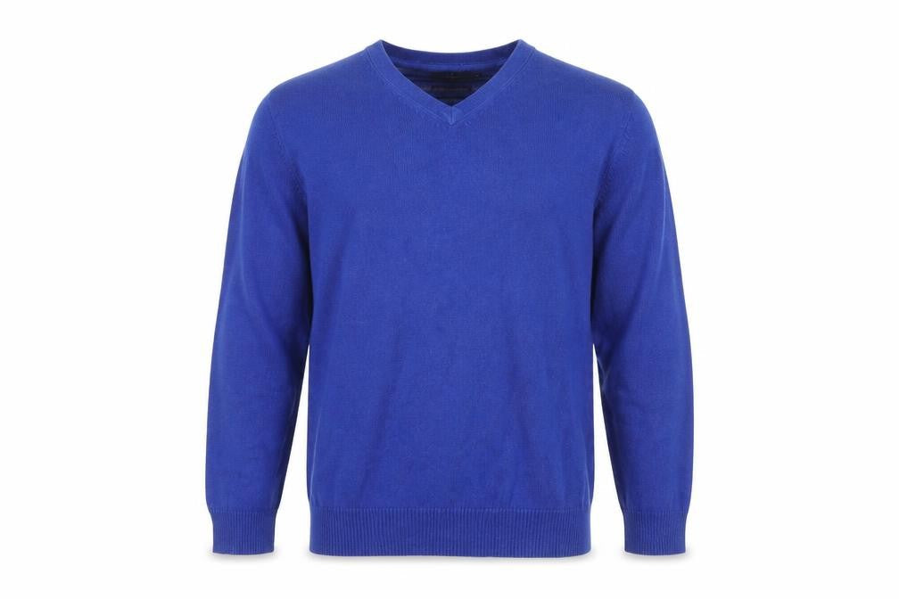 Jeff Banks Men's Blue V-Neck Pullover Jumper M