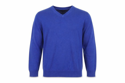 Jeff Banks Men's Blue V-Neck Pullover Jumper M
