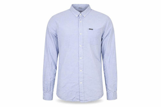 Firetrap Men's Blue Button-Up Shirt, Size S, Casual Style