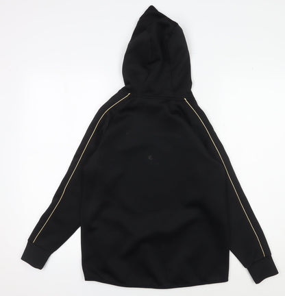 Back view of Sonneti boys’ black pullover hoodie 10-12 years