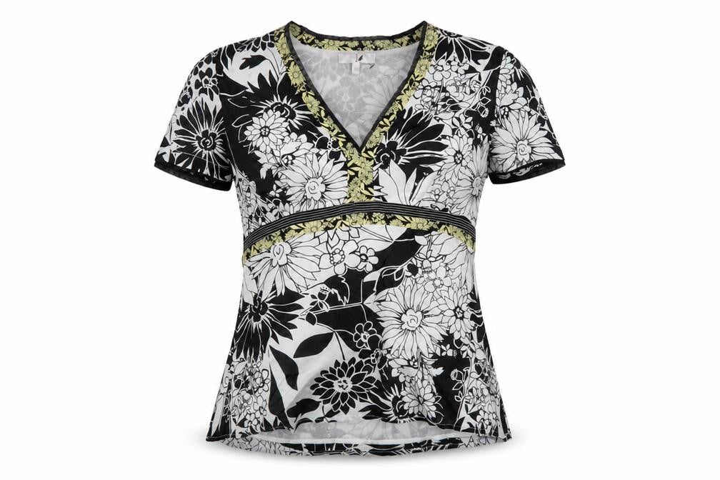 Jasper Conran Womens Black Floral Wrap Blouse Size 10