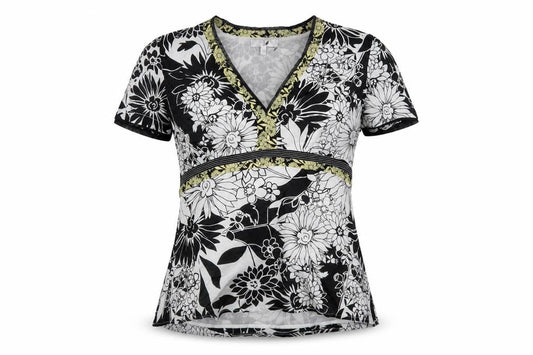 Jasper Conran Womens Black Floral Wrap Blouse Size 10