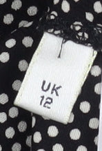 Viyella Women's Black Polka Dot Blouse, Size 12
