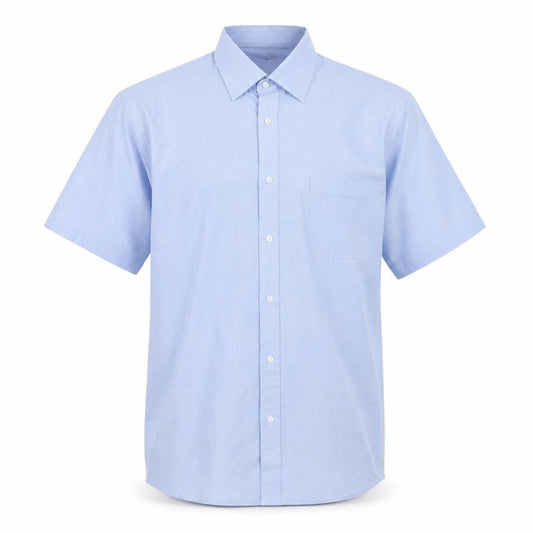 Thomas Nash Men's Blue Regular Fit Button-Up Shirt