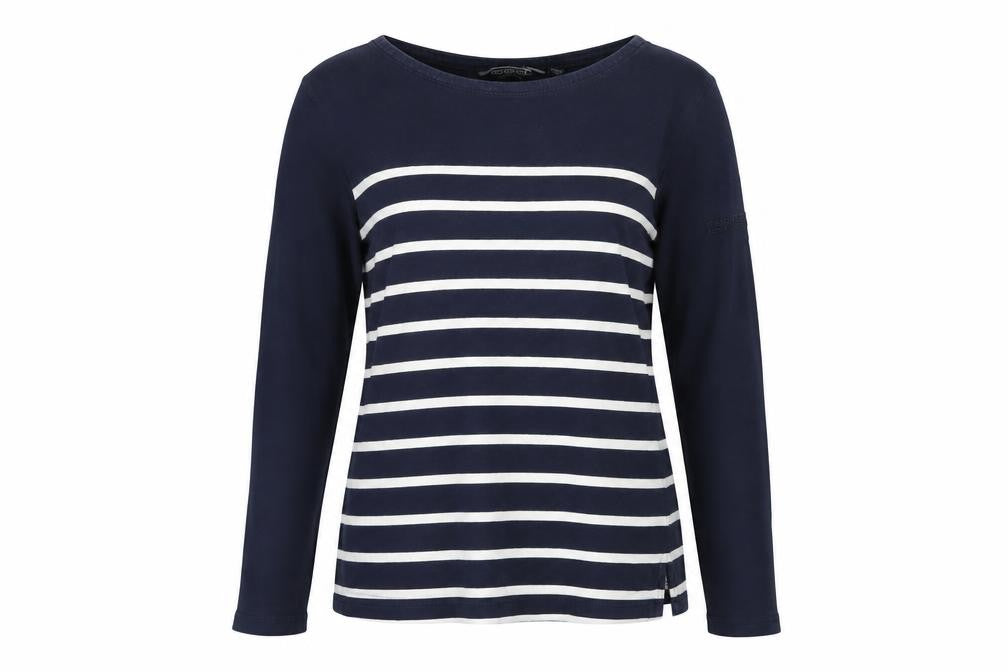 Regatta Women's Blue Striped T-Shirt Size 14