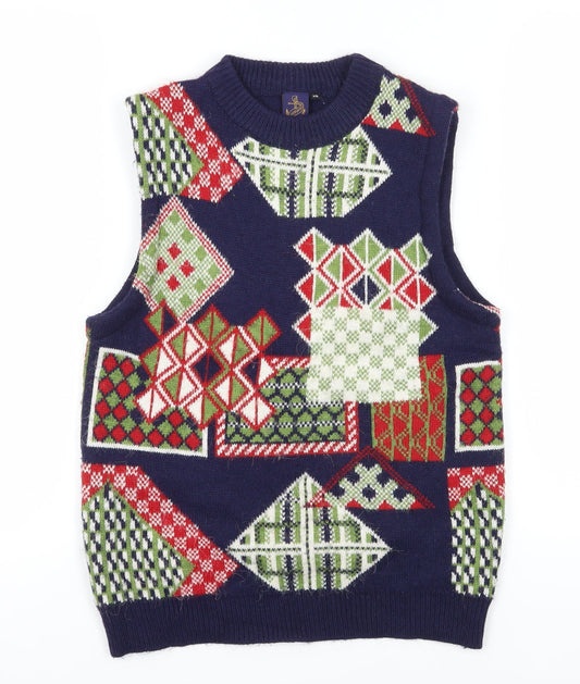 Beyond Retro XS Unisex Geometric Knit Vest