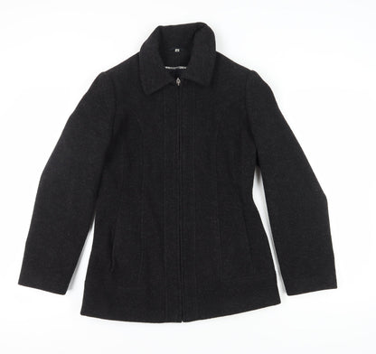 Klass Collection Women's Black Wool Coat Size 10