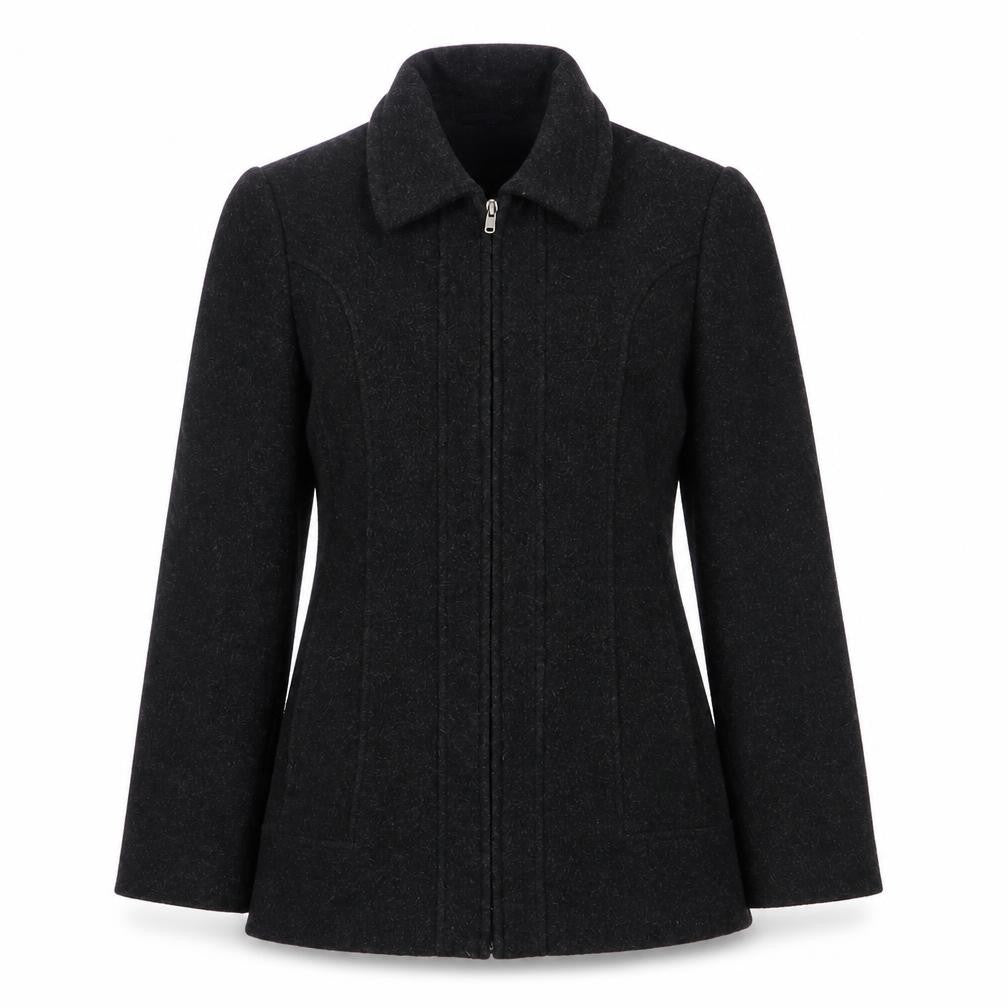 Klass Collection Women's Black Wool Coat Size 10