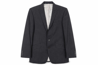 Front view of Alexandre Men's Grey Wool Suit Jacket 38R Regular Formal