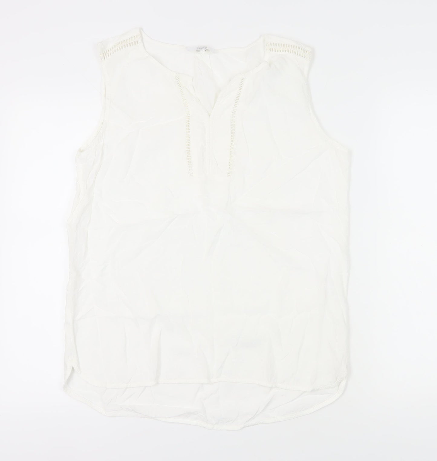 Yaya Women's White Sleeveless Blouse Size 12