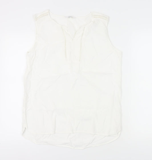 Yaya Women's White Sleeveless Blouse Size 12