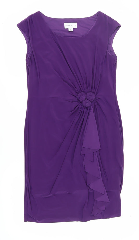 Ronni Nicole Women's Purple Sheath Dress Size 14