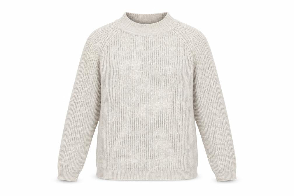 ONLY Beige Women's Mock Neck Pullover Jumper M
