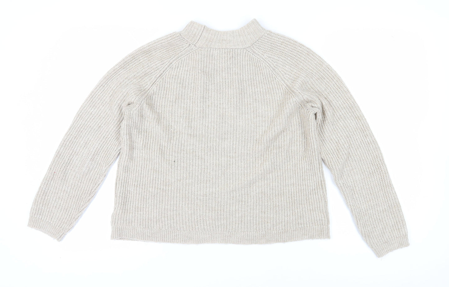 ONLY Beige Women's Mock Neck Pullover Jumper M