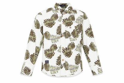 Tommy Hilfiger Boys White Floral Button-Up Shirt, 14 Years