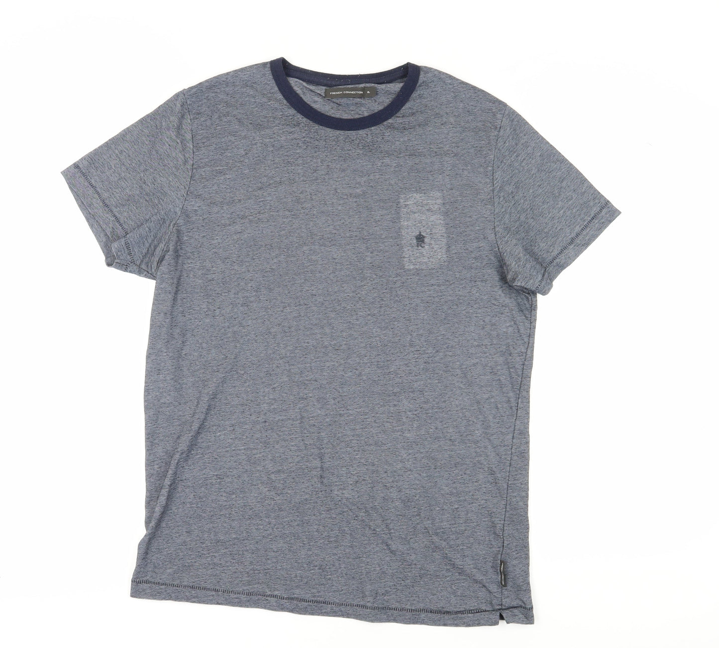 French Connection Men's Blue XL Crew Neck T-Shirt