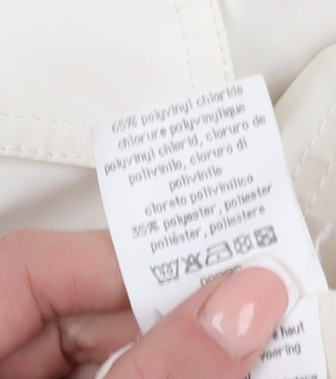 C&A Womens Ivory Retro Sports Waterproof Jacket, , Size 18