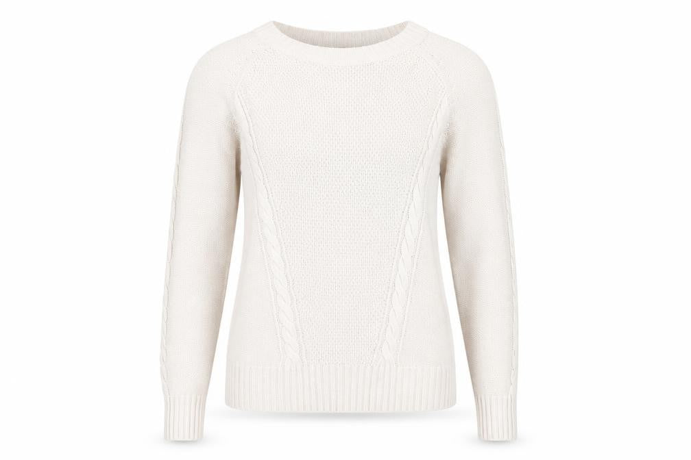 Aphorism Women's White Pullover Jumper Size S