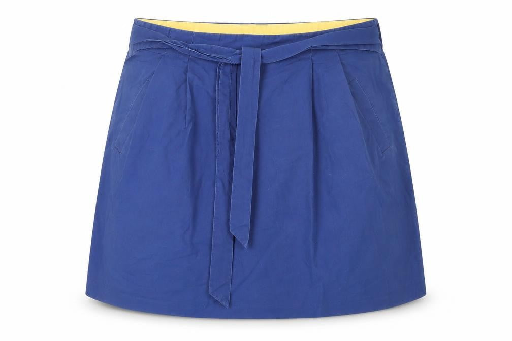J.Crew Women's Blue Cotton Skirt Size 8 with Pockets