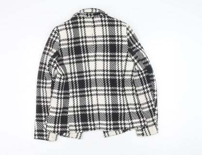 New Look Women's Black Check Blazer Size 10 Lined