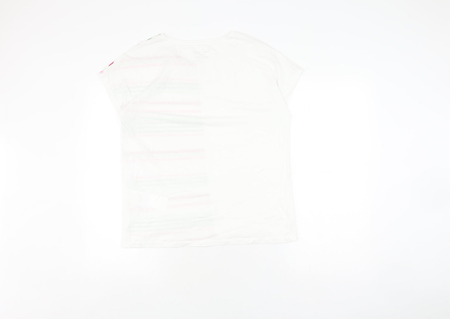 Gerry Weber Women's White Striped T-Shirt Size 12