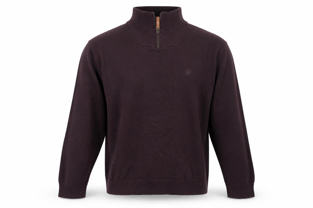 FatFace Men's Purple Full Zip Wool Jumper, Size L