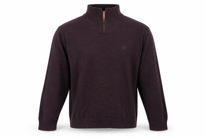FatFace Men's Purple Full Zip Wool Jumper, Size L