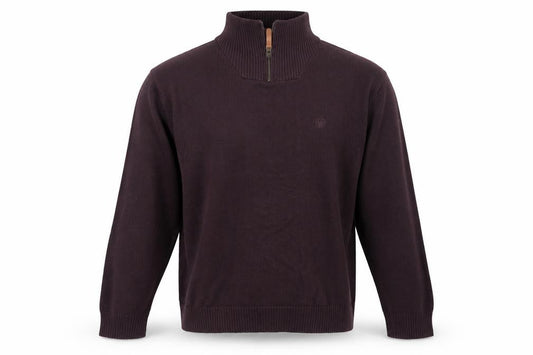 FatFace Men's Purple Full Zip Wool Jumper, Size L