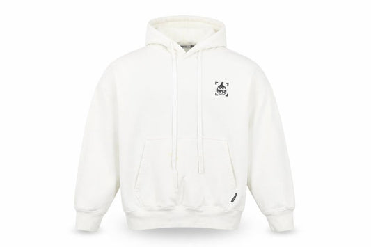 Tomato Papa Men's White Hoodie L Pullover Anime Graphic