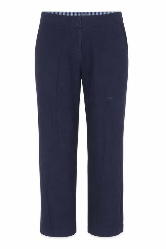Laura Ashley Women's Blue Straight Trousers, Size 10