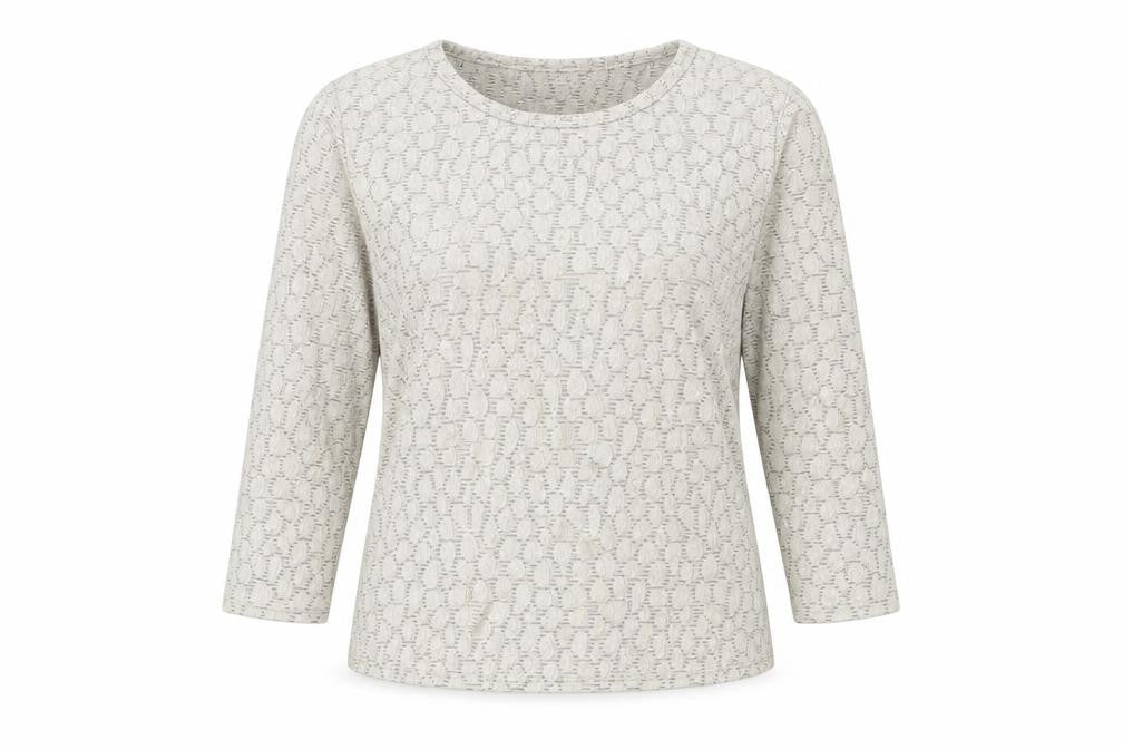 Viyella Women's Grey Round Neck Blouse, Size S
