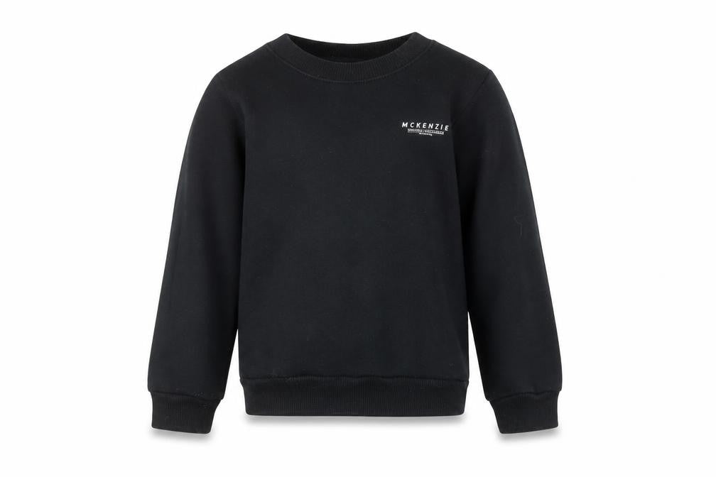 McKenzie Girls Black Pullover Sweatshirt 6-7 Years Casual Logo