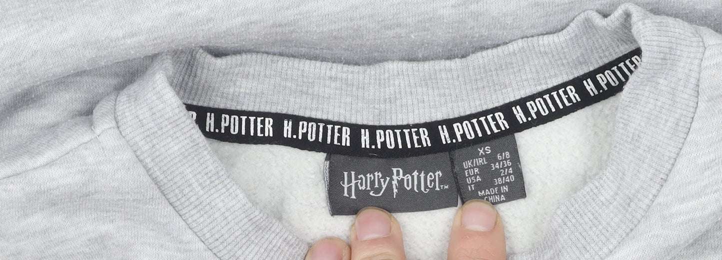 Harry Potter Women's Grey Pullover Sweatshirt 2XS