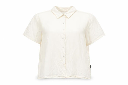 White Stuff Women’s White Linen Button-Up Blouse Size 4
