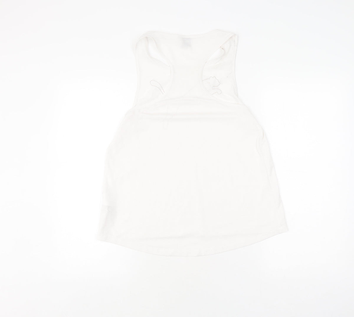 Puma Women's White Tank Top, Size S - Athletic Fit, Gym Ready