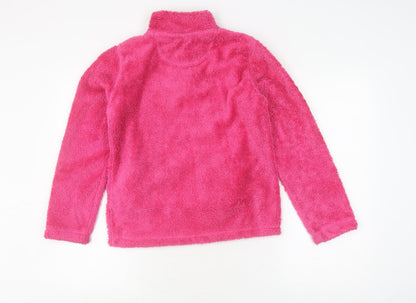 Back view of Gelert girls’ pink fleece pullover sweatshirt, 13 years