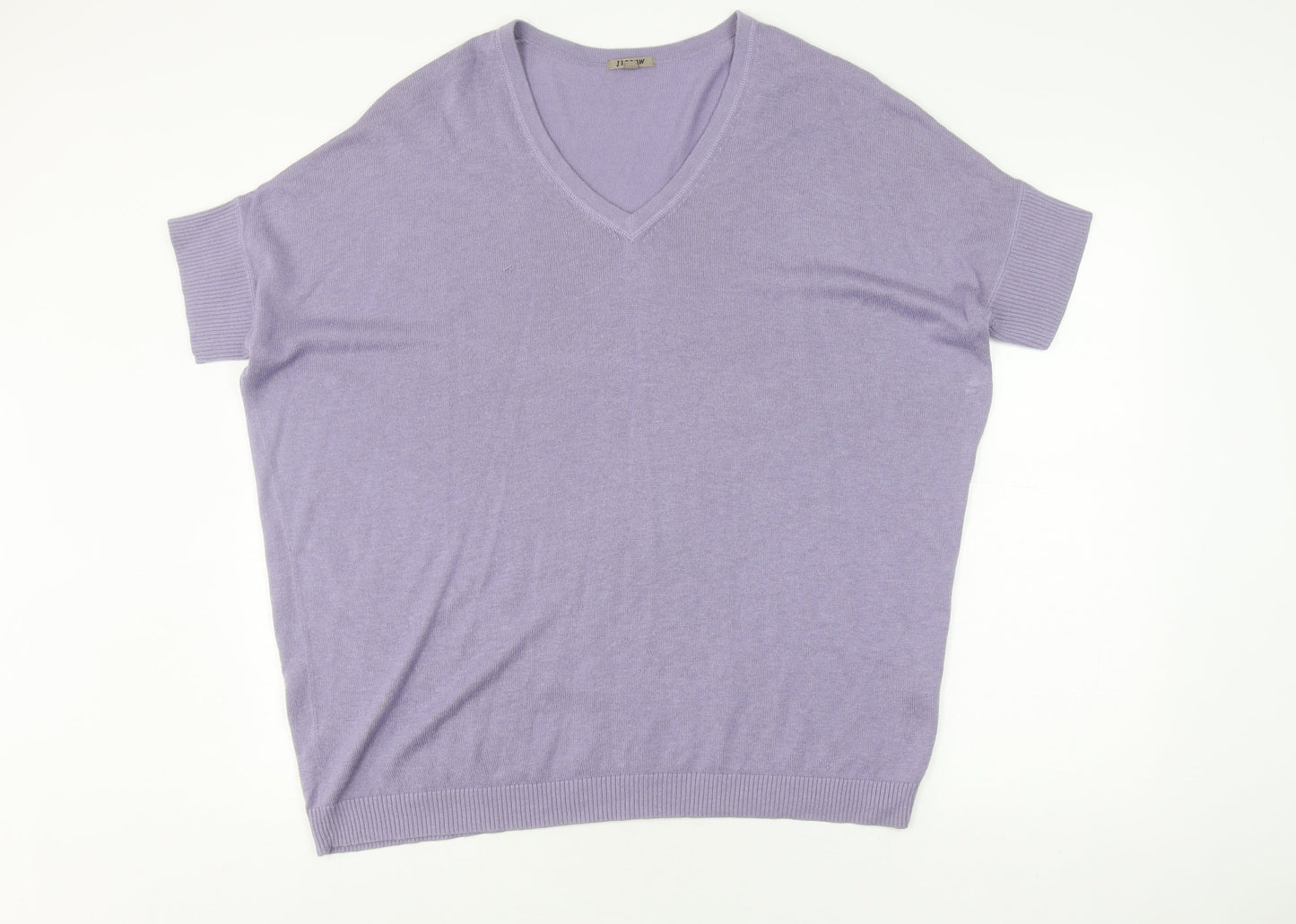 Jigsaw Women's Purple Knit V-Neck Top, M, Excellent