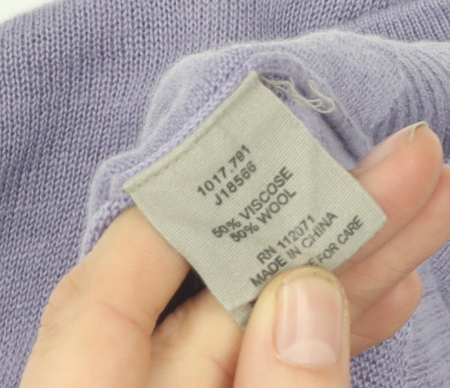 Jigsaw Women's Purple Knit V-Neck Top, M, Excellent