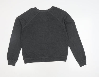 Back view of Abercrombie & Fitch girls’ black sequin pullover sweatshirt, size L