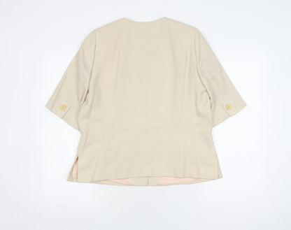 Viyella Women's Beige Suit Jacket, Size 14