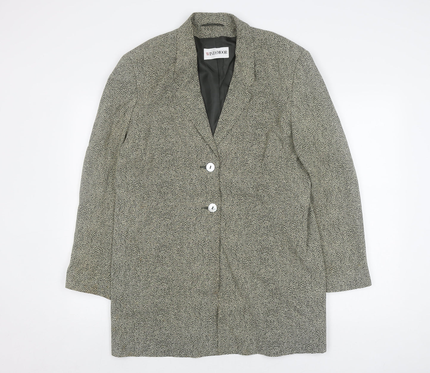 Windsmoor Women's Grey Animal Print Coat Size 16