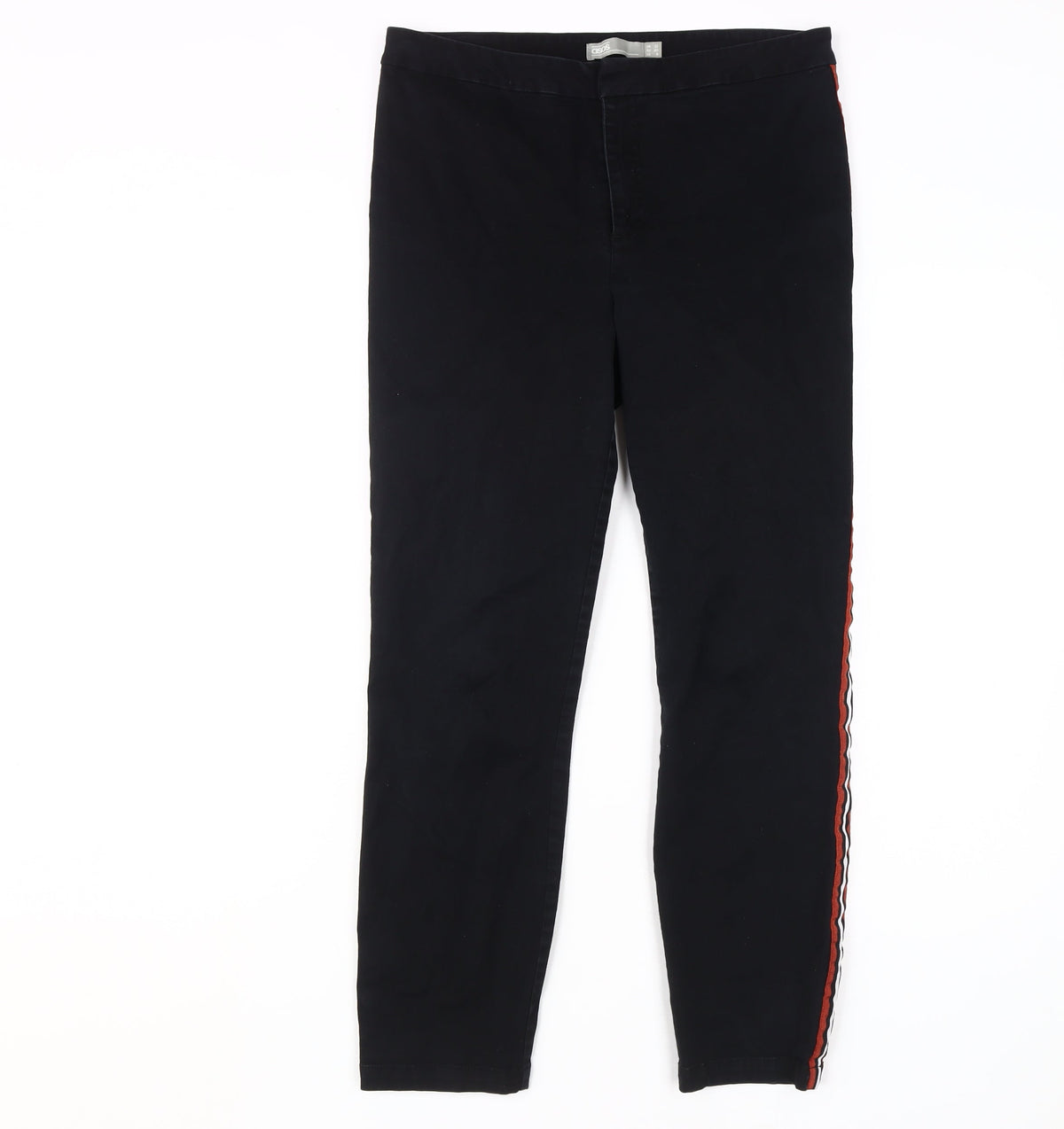ASOS Women's Black Skinny Jeans Size 12 with Stripes