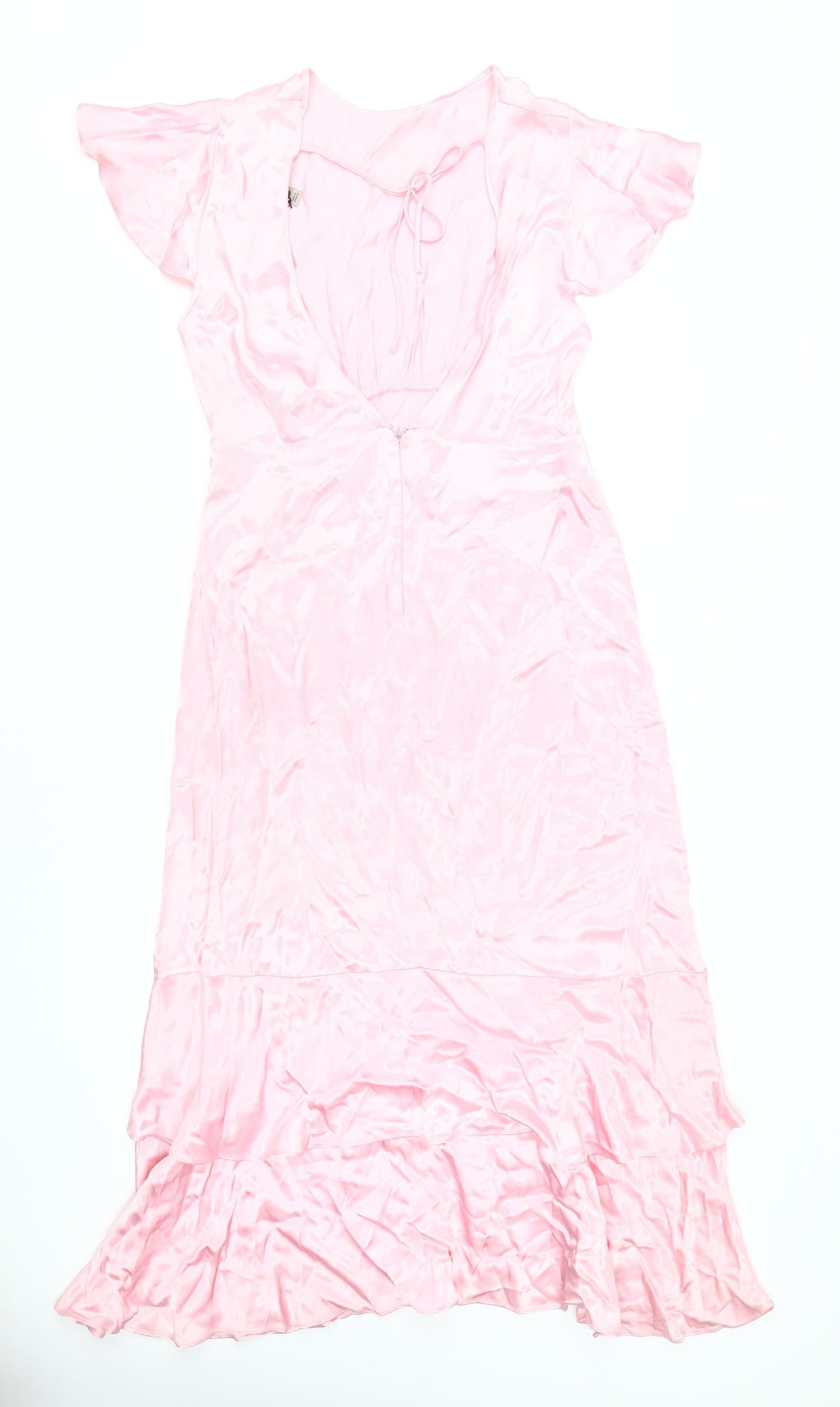 River Island Women’s Pink Fit & Flare Dress Size 14
