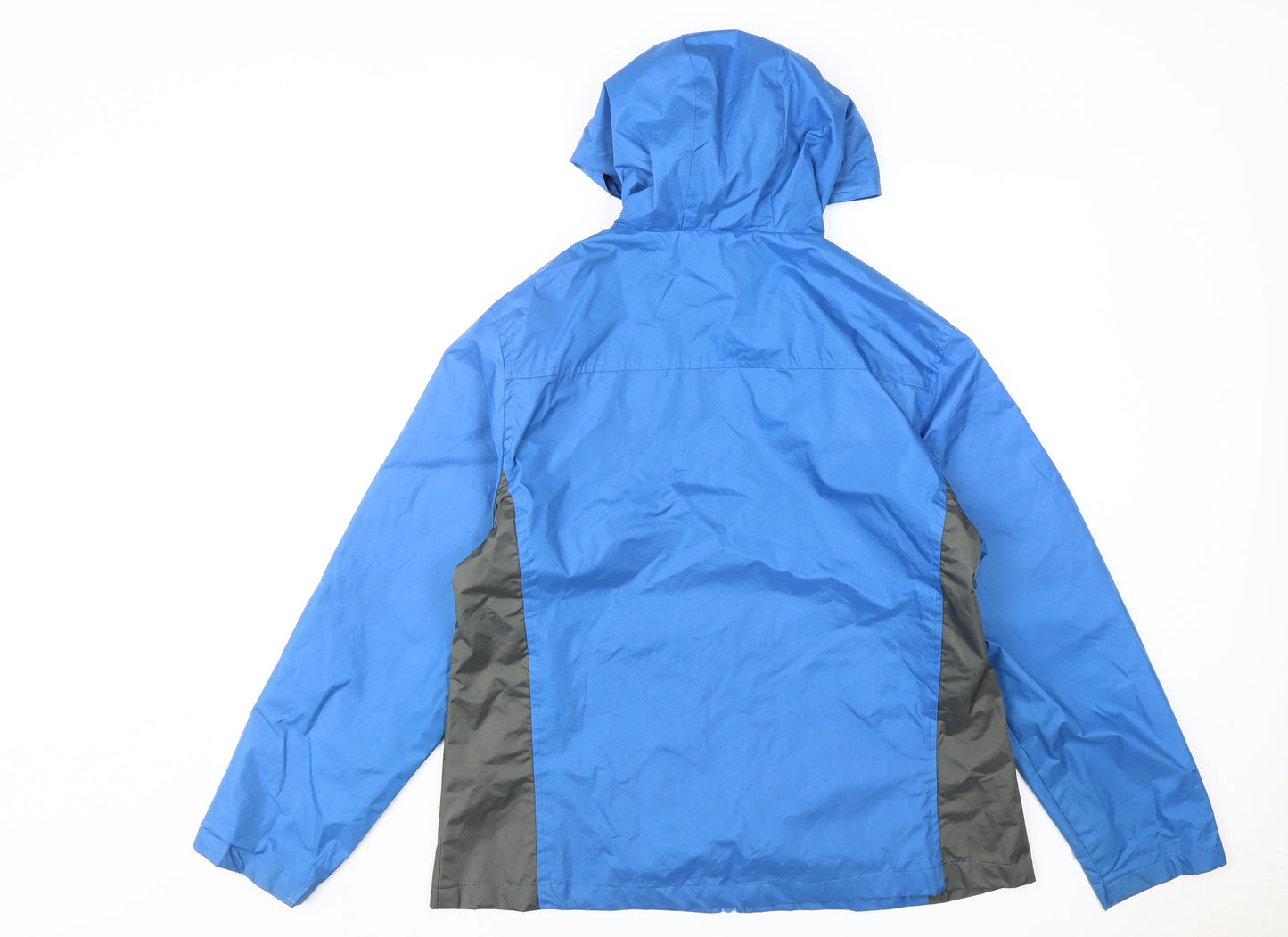 Koko Pink Women's Blue Hooded Rain Coat Size 18