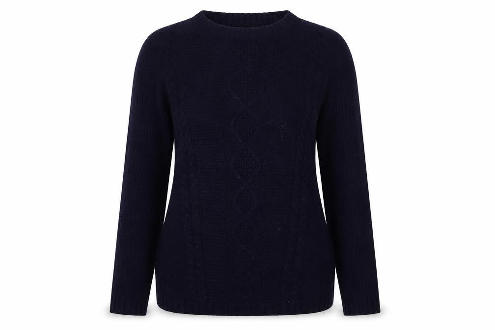 Mayoral Jeans Teens Blue Cable-Knit Pullover Jumper