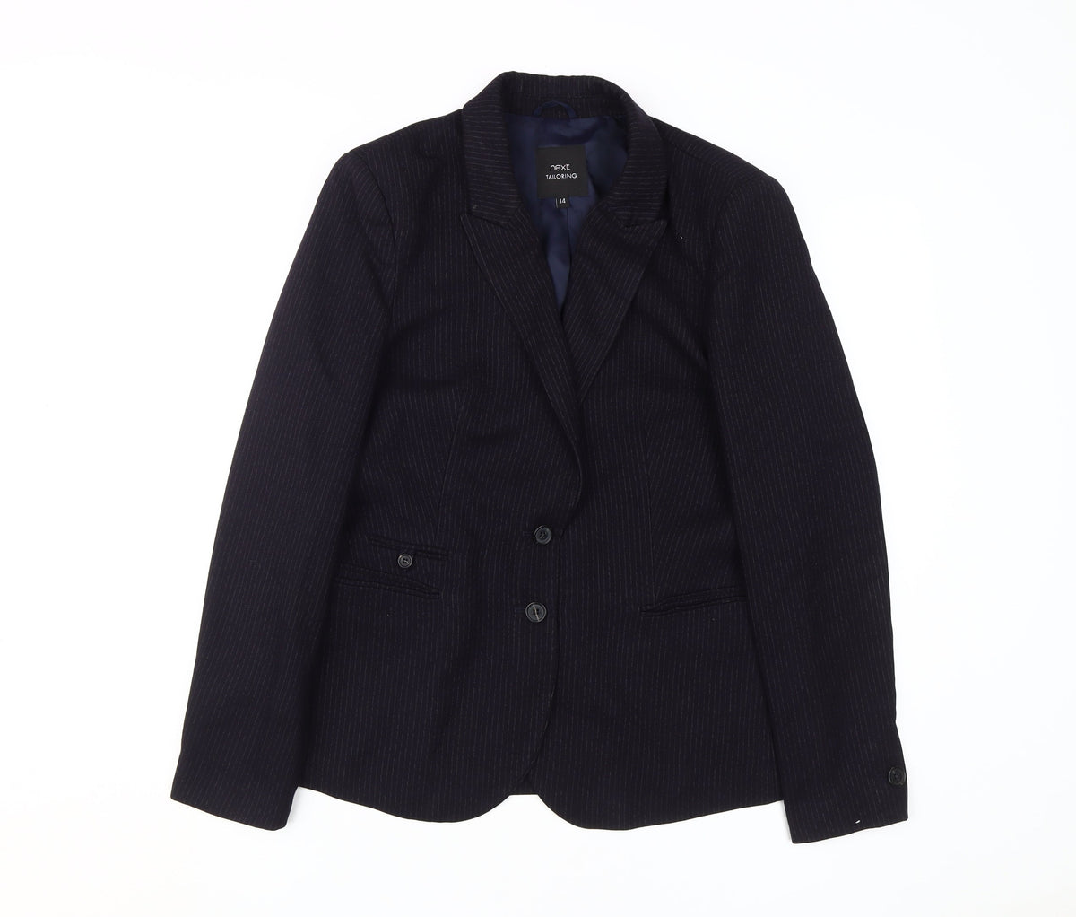 Next Women's Black Pinstripe Blazer, Size 14